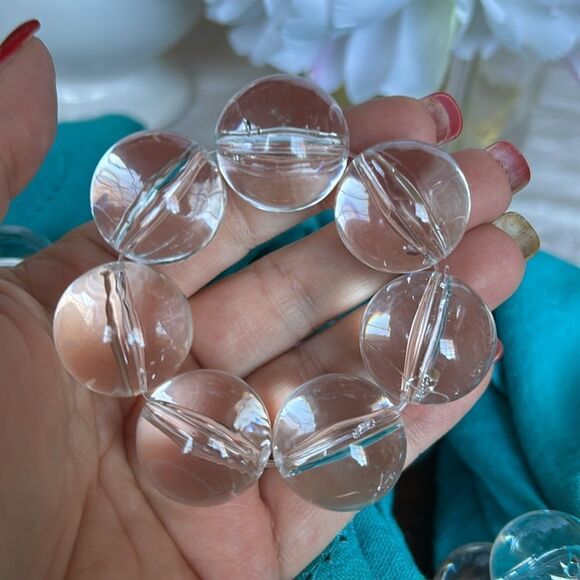 Napkin holders 6 acrylic white round design handmade NEW - Picture 3 of 7